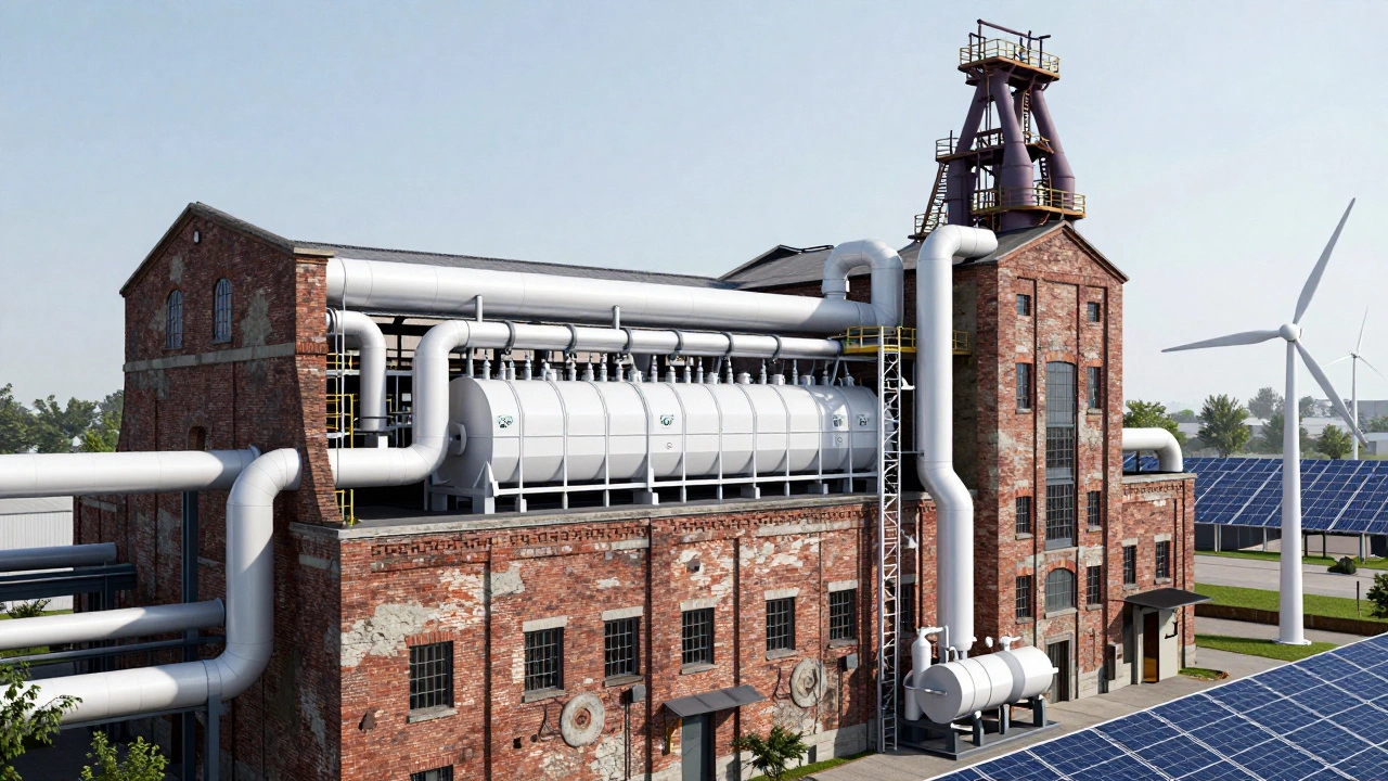 Hydrogen-based green steel technology integrated into an old mill