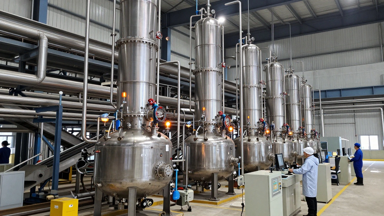 Industrial chemical plant producing active pharmaceutical ingredients in China