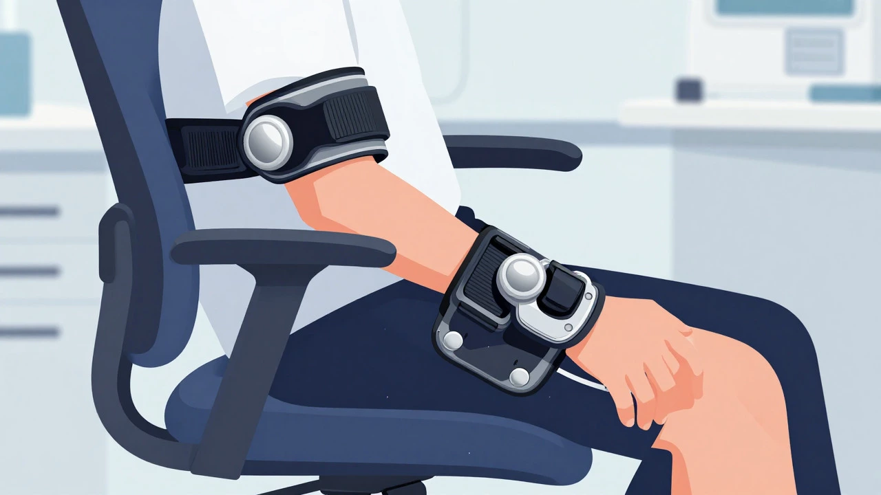 Illustration of a custom orthopedic brace and ergonomic chair component