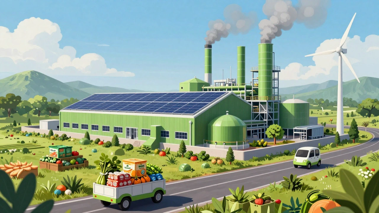 Sustainable green factory integrated with nature for eco-friendly production